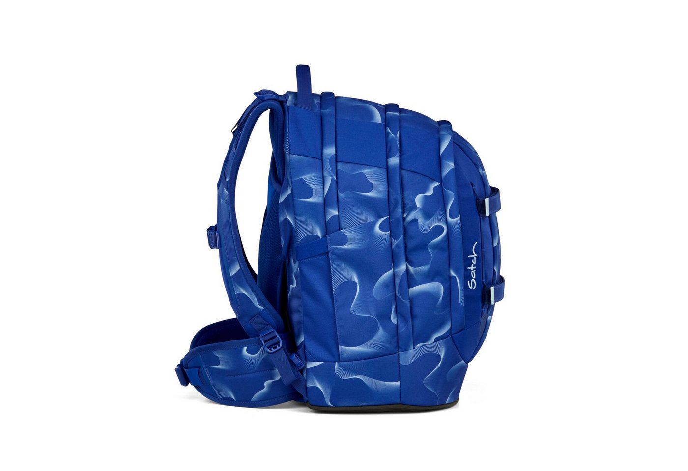 Satch Schulranzen Schulrucksack-Set PACK Vibrant Blue 3-teilig (3-teilig), ergonomisch, Your-Size-System: auf Körpergröße anpassbar – Bild 3 von 5
