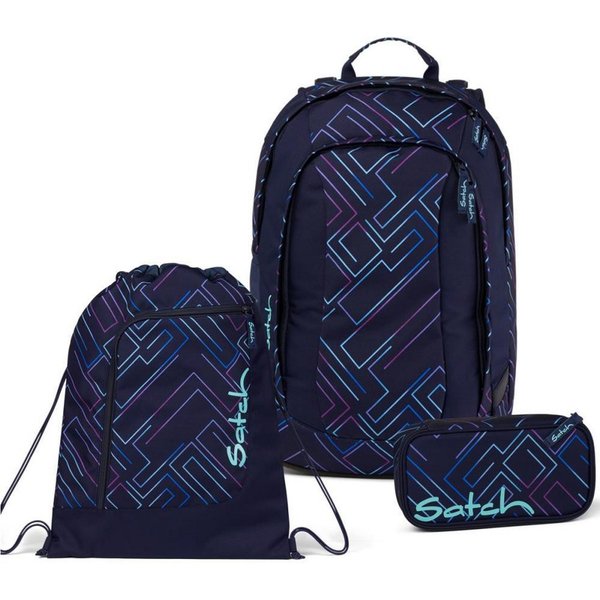 Satch Schulrucksack Air (3tlg., inkl. Schlamperbox und Sportbeutel)
