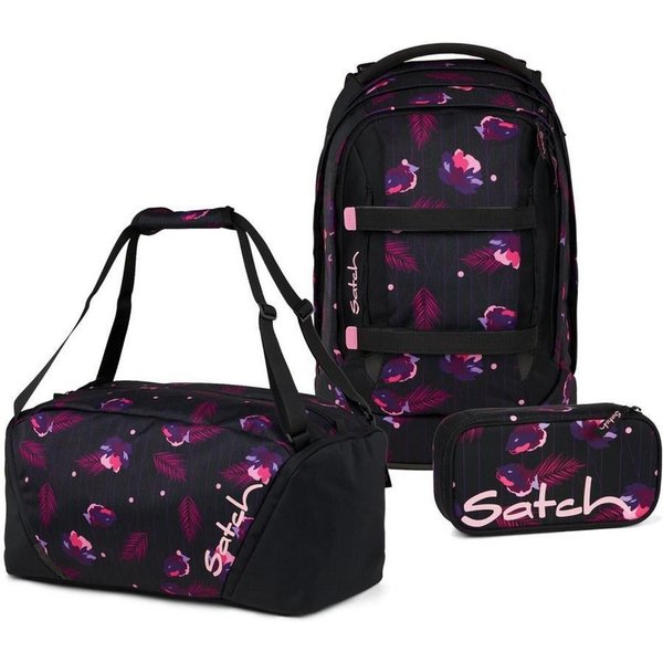 Satch Schulrucksack Pack (3tlg, inkl. Schlamperbox und Sporttasche)