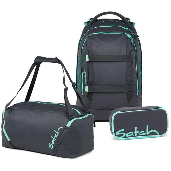 Satch Schulrucksack Pack (3tlg, inkl. Schlamperbox und Sporttasche)