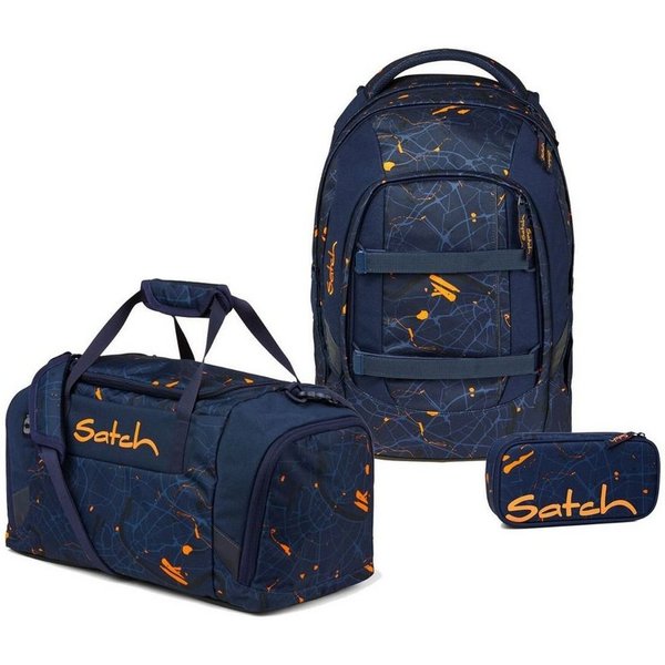 Satch Schulrucksack Pack (3tlg., inkl. Schlamperbox und Sporttasche)
