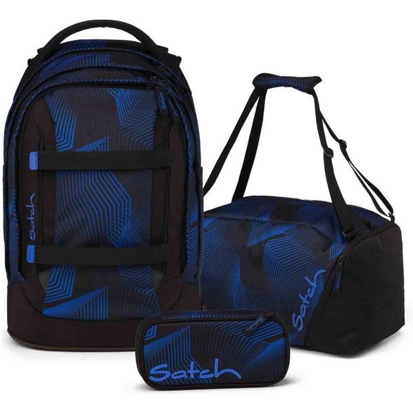 Satch Schulrucksack Pack (3tlg, inkl. Schlamperbox und Sporttasche)