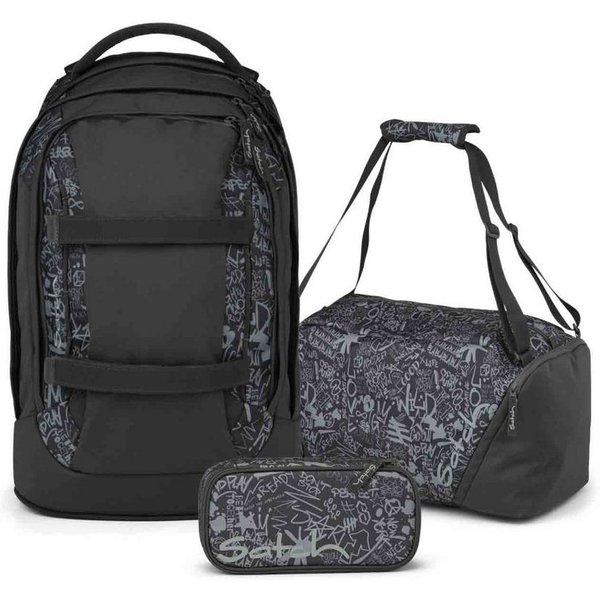 Satch Schulrucksack Pack (3tlg, inkl. Schlamperbox und Sporttasche)