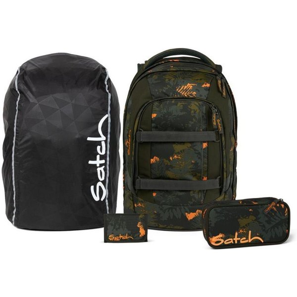 Satch Schulrucksack Pack (Streetwalk Edition, inkl. Schlamperbox, Geldbörse und Regenhülle)