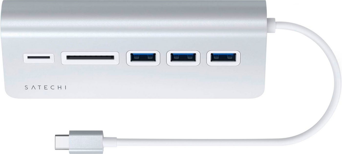 Satechi Type-C Aluminum USB Hub & Card Reader USB-Adapter USB 3.0 Typ A zu USB Typ C – Bild 4 von 5