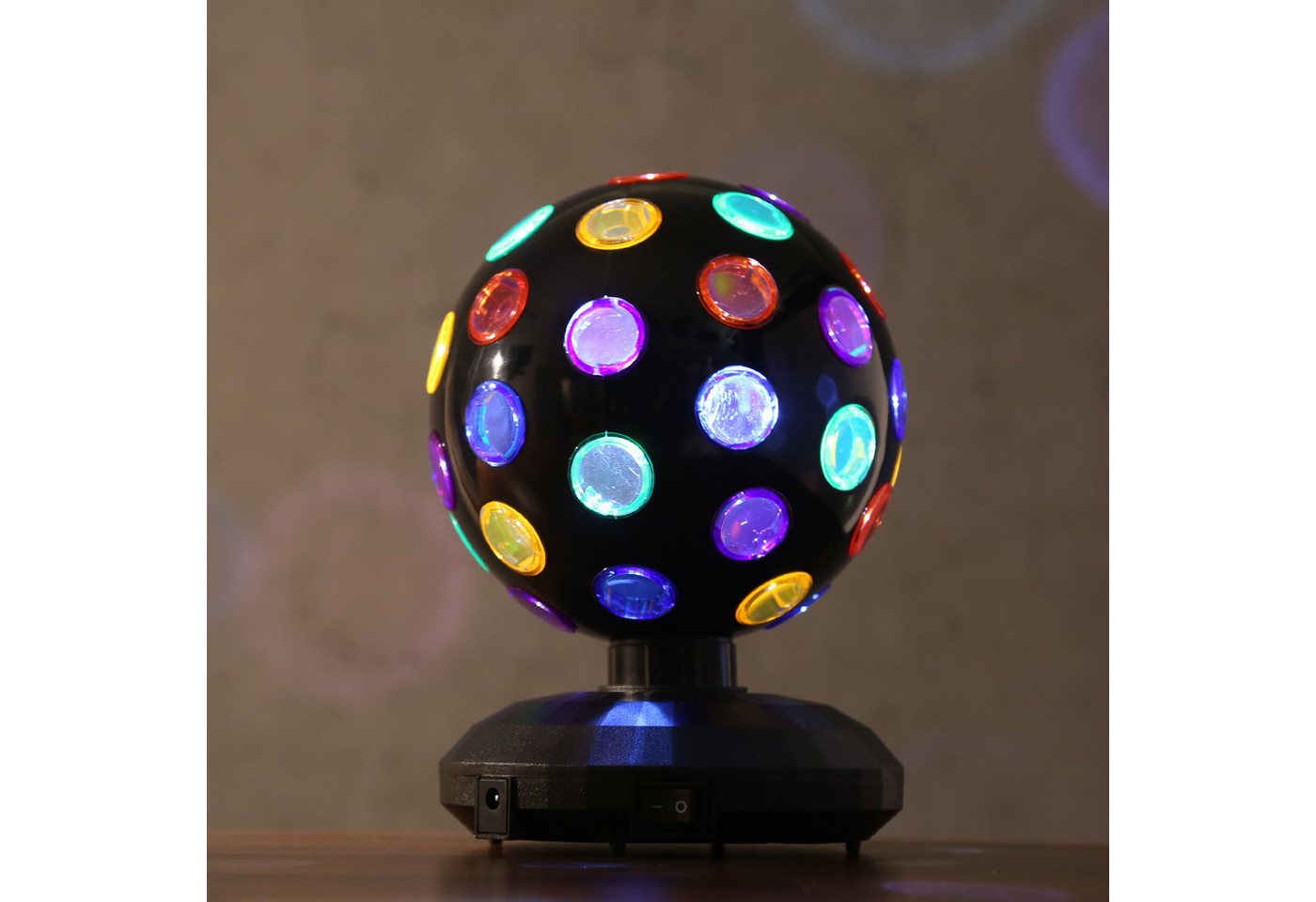 SATISFIRE Discolicht Disco Ball Lichteffekt Kugel Partyeffekt Batterie/USB Strahleneffekt, LED Classic, mehrfarbig / bunt – Bild 2 von 5