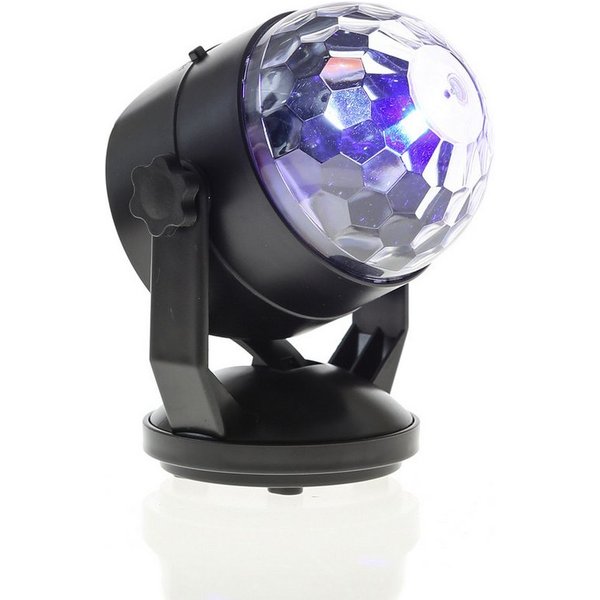 SATISFIRE Discolicht Party Dome Pro farbenfroher Lichteffekt Fernb. Batterie/USB Saugnapf