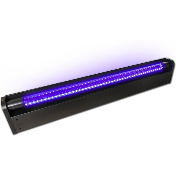 SATISFIRE Discolicht Schwarzlicht LED-UV-Röhre 60cm Komplettset, 10W High Powerbruchsicher, UV Schwarzlicht