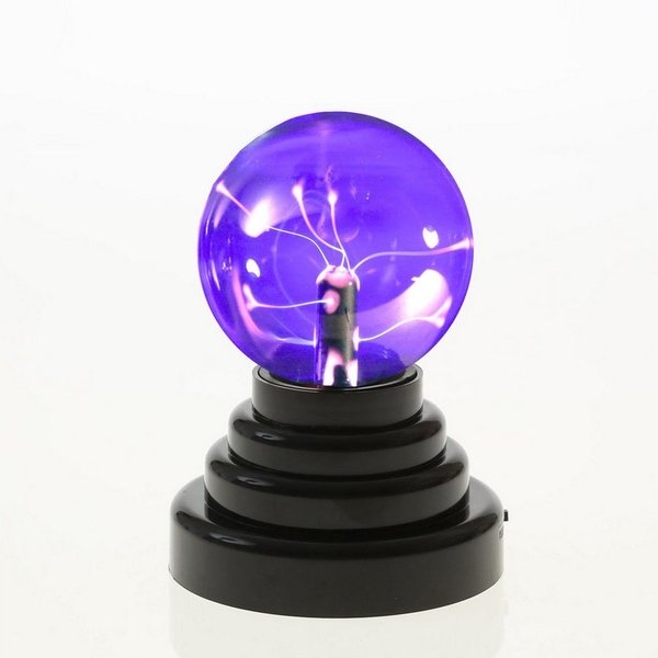 SATISFIRE LED Dekolicht Mini Plasma Kugel Plasmaball magische Blitz-Show Retro Lichteffekt