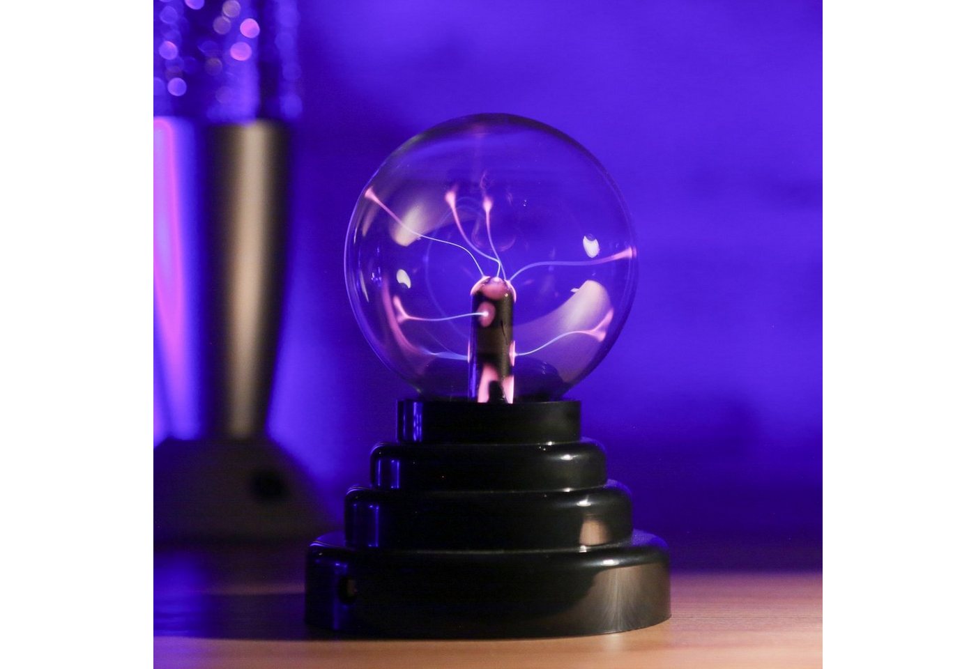 SATISFIRE LED Dekolicht Mini Plasma Kugel Plasmaball magische Blitz-Show Retro Lichteffekt – Bild 2 von 4