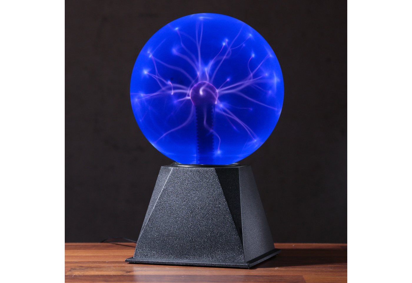 SATISFIRE LED Dekolicht Plasmakugel Plasmaball magisch BlitzShow Automatik Musiksteuerung blau, blau – Bild 3 von 5