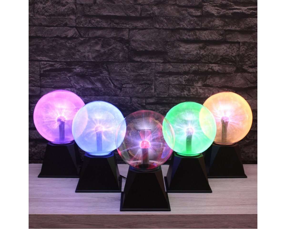 SATISFIRE LED Dekolicht Plasmakugel Plasmaball magisch BlitzShow Automatik Musiksteuerung blau, blau – Bild 5 von 5