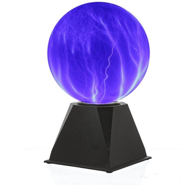 SATISFIRE LED Dekolicht Plasmakugel Plasmaball Retro Lichteffekt mit Blitzshow Automatik blau, blau
