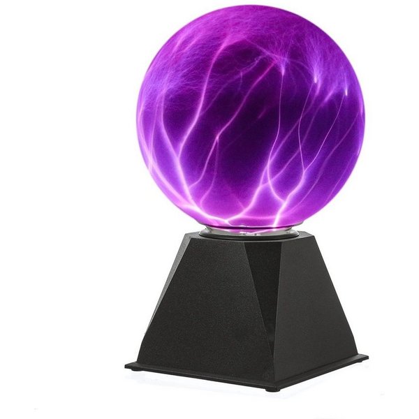 SATISFIRE LED Dekolicht Plasmakugel Plasmaball Retro Lichteffekt mit Blitzshow Automatik lila, violett