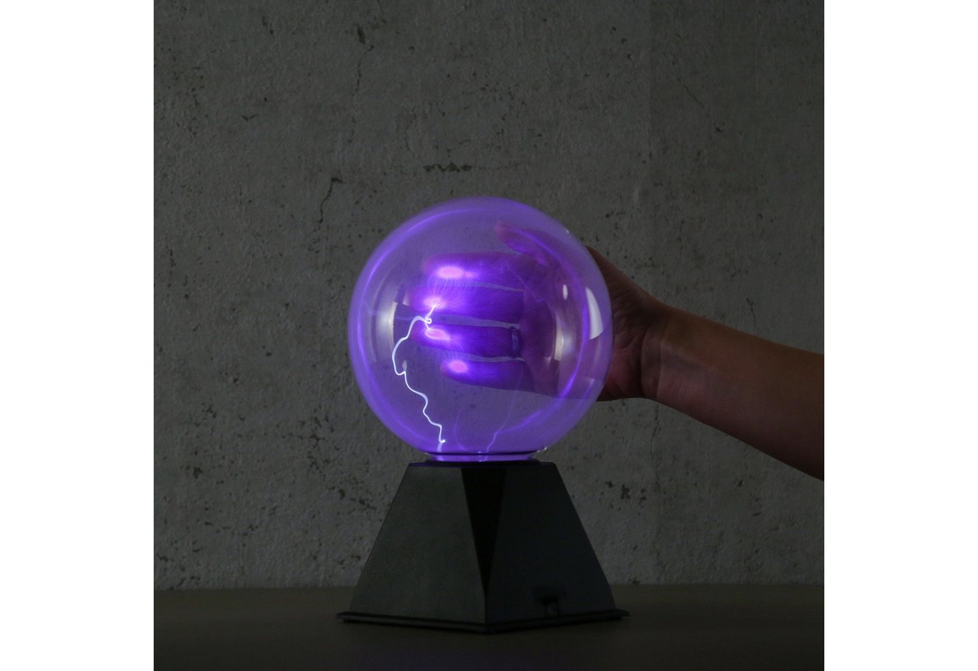 SATISFIRE LED Dekolicht Plasmakugel Plasmaball Retro Lichteffekt mit Blitzshow Automatik lila, violett – Bild 2 von 3