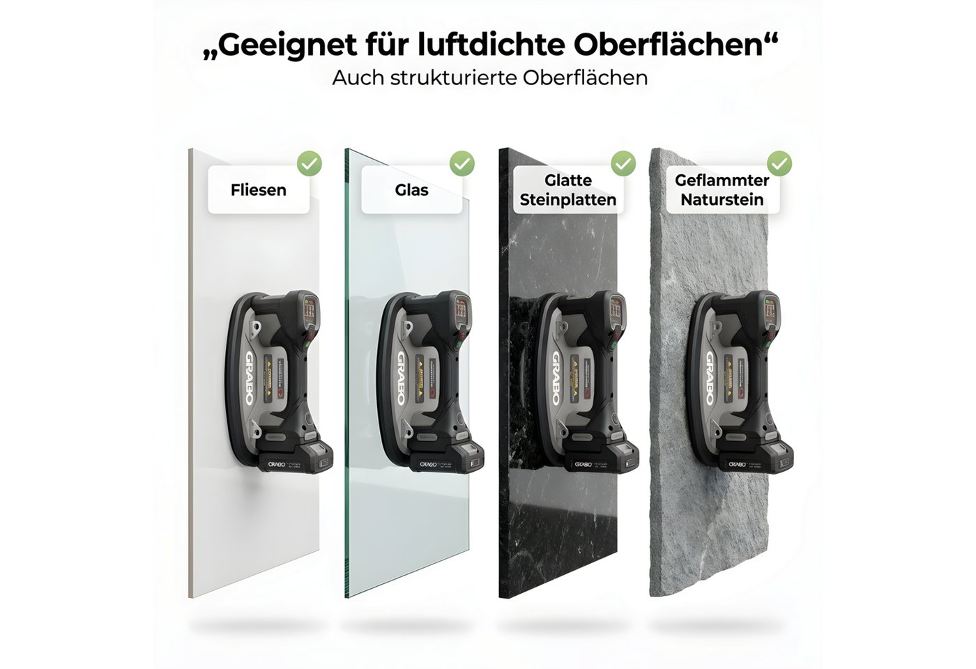 GRABO Saugheber GRABO Pro Brushless digitaler Saugheber, 120kg, Marken Akku-kompatibel, max. 120 kg Traglast, GPB, -], GRABO Brushless mit Funkfernbedienung in  – Bild 5 von 5