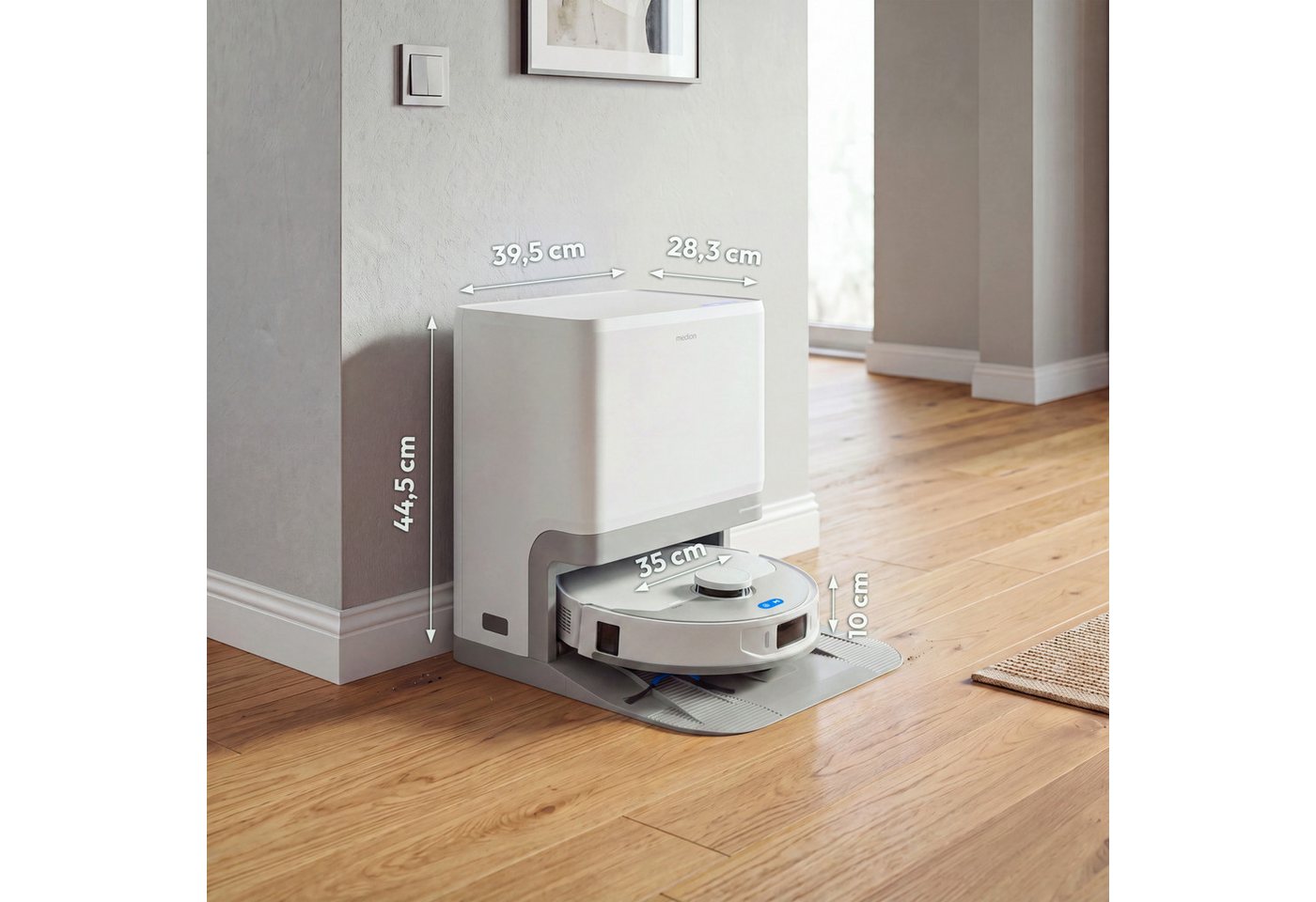 Medion® Saugroboter Saugroboter MEDION X55 SW+ (MD12039), beutellos, X55 SW+ – Bild 2 von 5