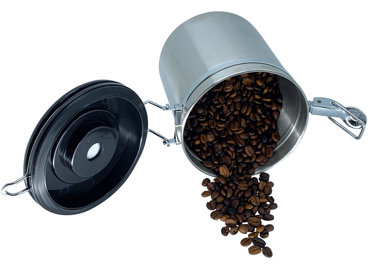 scarlet espresso Kaffeedose, scarlet espresso Kaffeedose Edelstahl luftdicht Kaffeebehälter – Bild 2 von 5