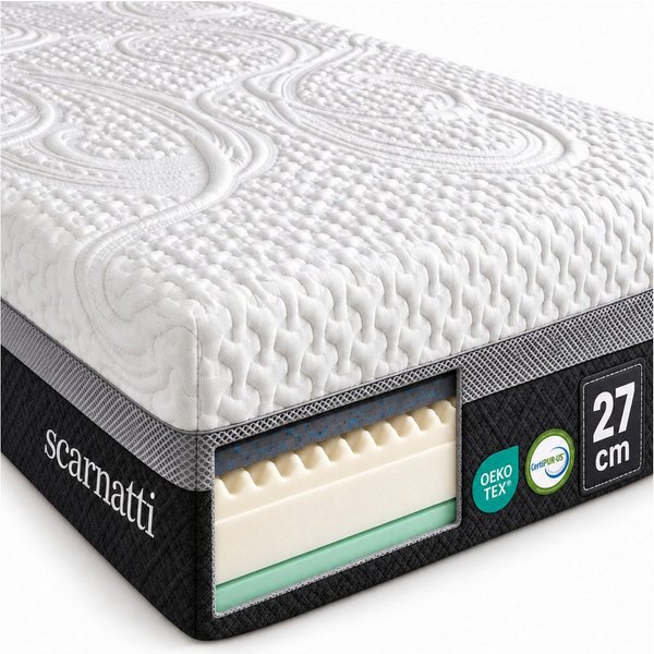 Gelschaummatratze Excellence 7 Zonen Matratze, 2 Liegeseiten, 90x200, 140x200 cm & mehr, scarnatti, 27 cm hoch, (Rollmatratze, 80x200 cm, H3/H4, Memory Foam), C