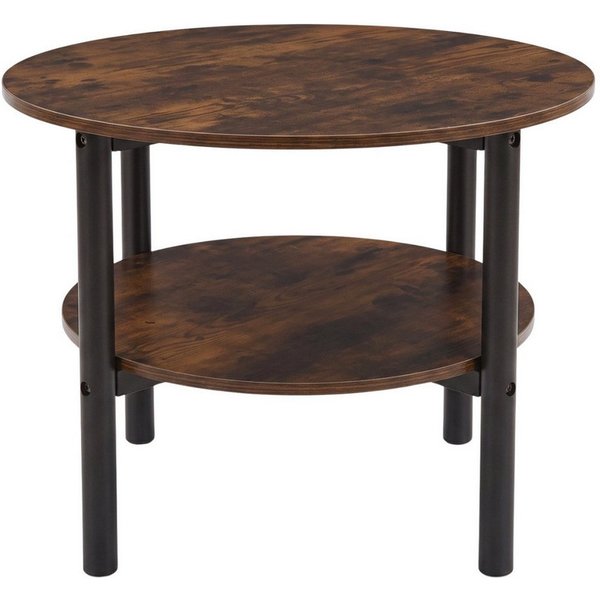 SCENA LIVING Couchtisch Runder Couchtisch, zweistöckig, Ø 60 cm × 45 cm