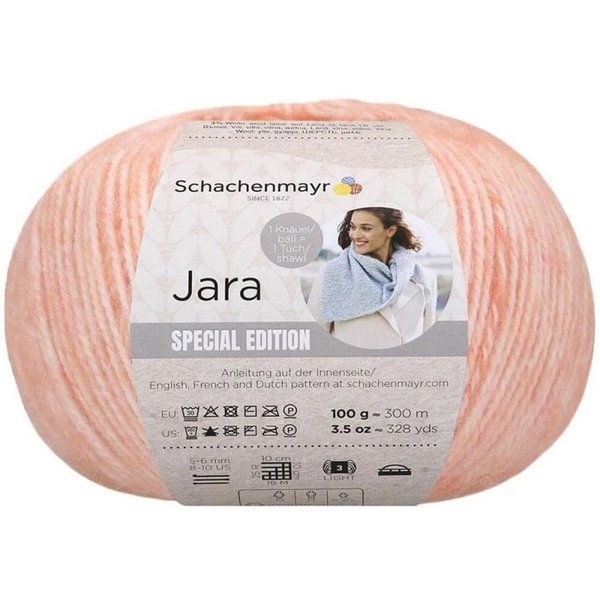 Schachenmayr Wolle Jara, Strickgarn 100g Kuschelwolle Häkelwolle, 300 m (Wolle zum stricken und häkeln, Jara), 68 % Polyacryl, 21 % Polyester, 8 % Alpaka, 3 % W