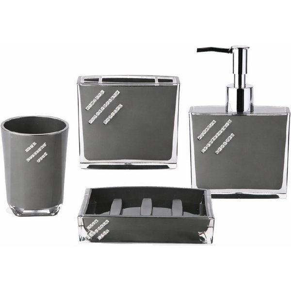 Schäfer Elektronik Badezimmer-Set 4-tlg Badezimmer Set, Luxus-Badezimmer-Accessoires, (4-St)