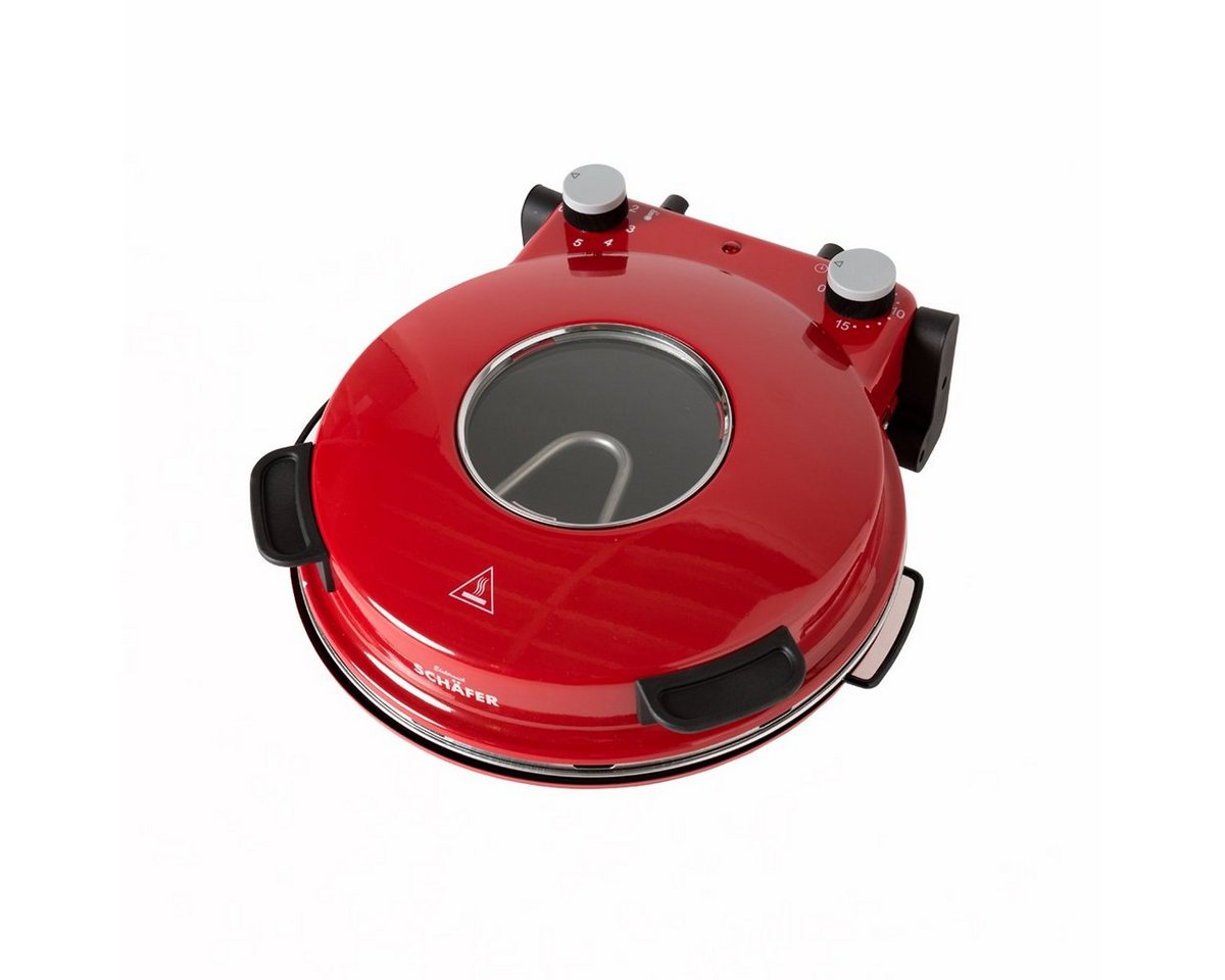 Schäfer Elektronik Pizzaofen Pizzamaker 32cm Pizzaofen 1200W Keramiksteinplatte – Bild 4 von 5