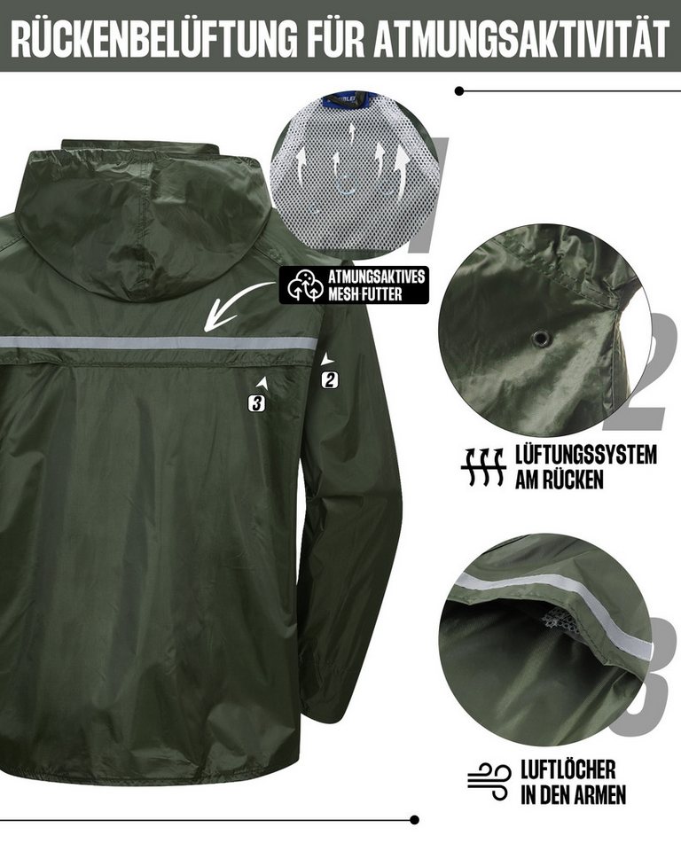 SCHEIBLER WORKWEAR Regenjacke Basic wasserdicht und winddicht mit Reflektoren – Bild 3 von 5