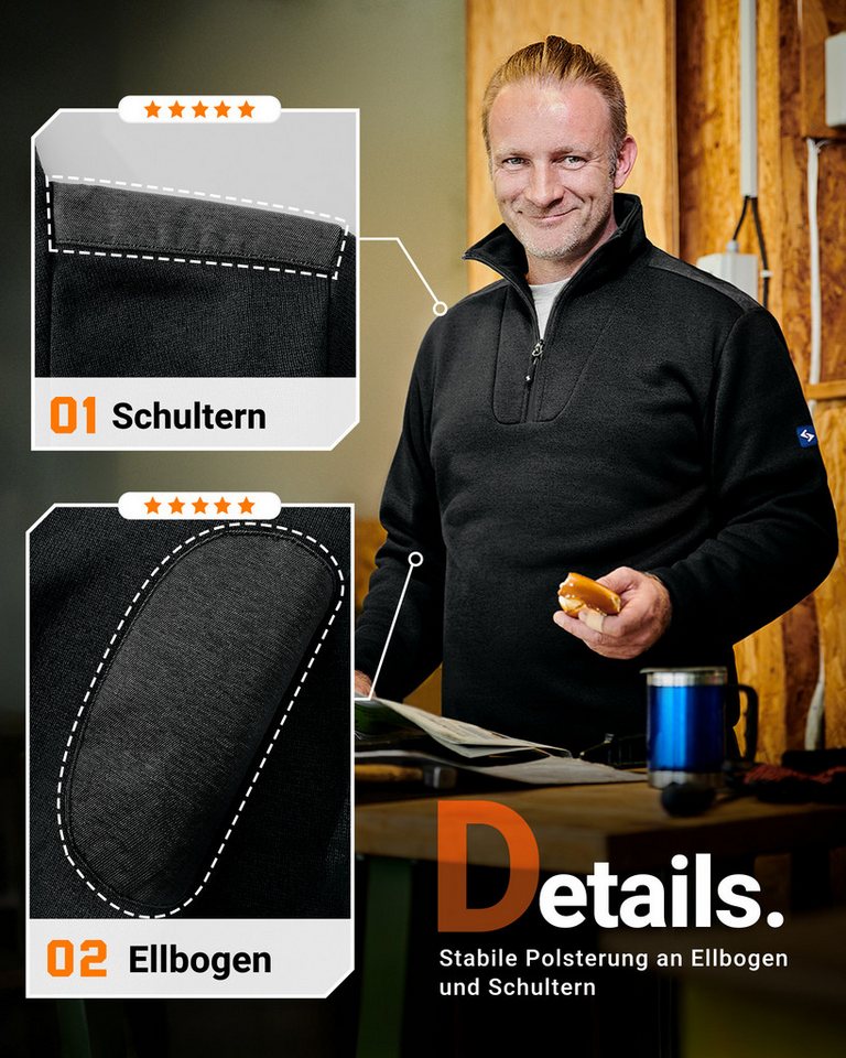 SCHEIBLER WORKWEAR Stehkragenpullover Mellum – Bild 3 von 5