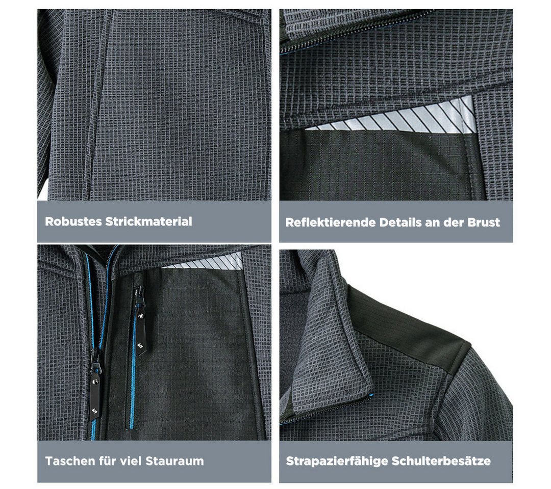 SCHEIBLER WORKWEAR Strickjacke Work-4-You Robust, Reflektierend, funktional – Bild 3 von 5