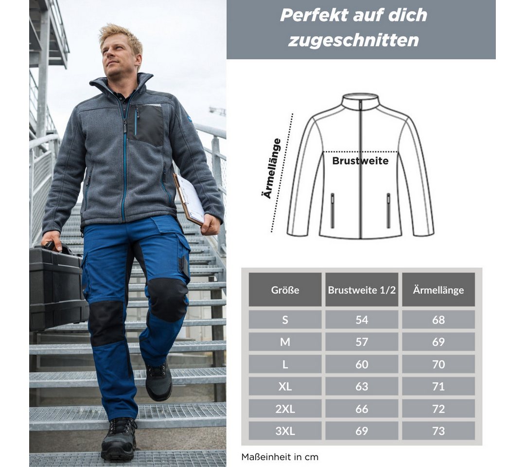 SCHEIBLER WORKWEAR Strickjacke Work-4-You Robust, Reflektierend, funktional – Bild 4 von 5