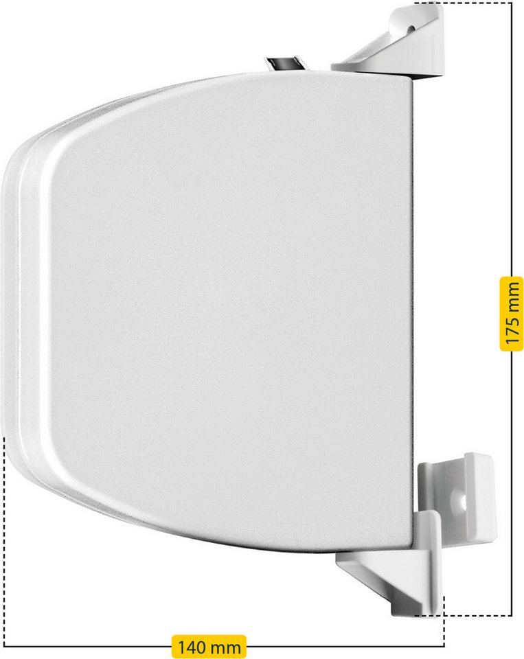 SCHELLENBERG Aufputz-Gurtwickler Aufschraubwickler Flexo Mini, Set, 1-tlg., aufklappbar und höhenverstellbar, 180° schwenkbar – Bild 5 von 5