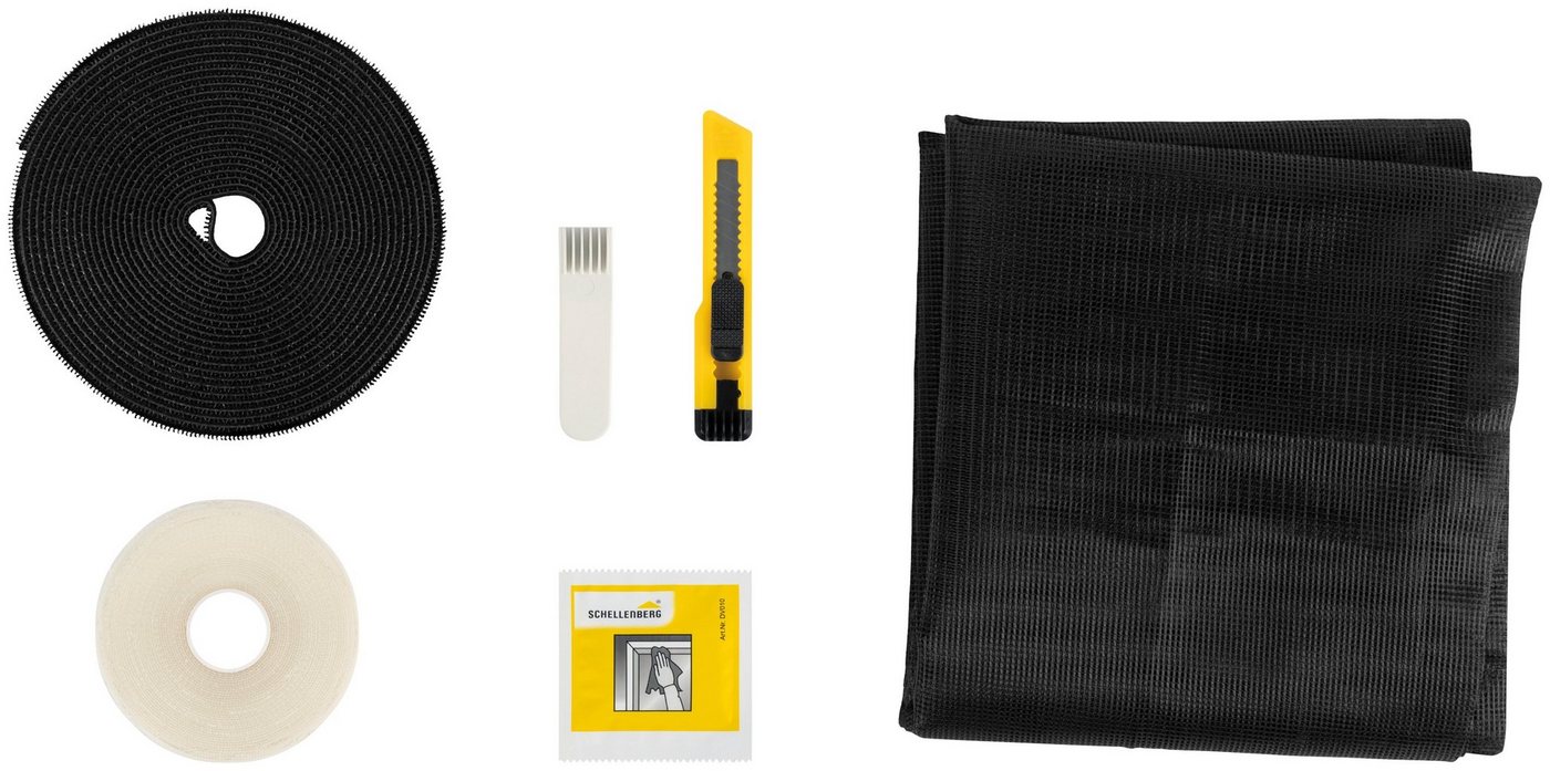 SCHELLENBERG Fliegengitter-Gewebe Simply Open aufrollbar für Fenster, 3-er Pack, (Set, 1-St), Klebe-Klett-Montage, 130 x 150 cm, anthrazit – Bild 2 von 5