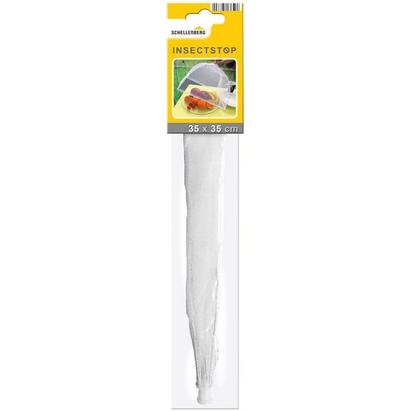 SCHELLENBERG Fliegenhaube Lebensmittelabdeckung aus Polyester (Packung), Fliegen- und Mückenschutz für Obst, weiß