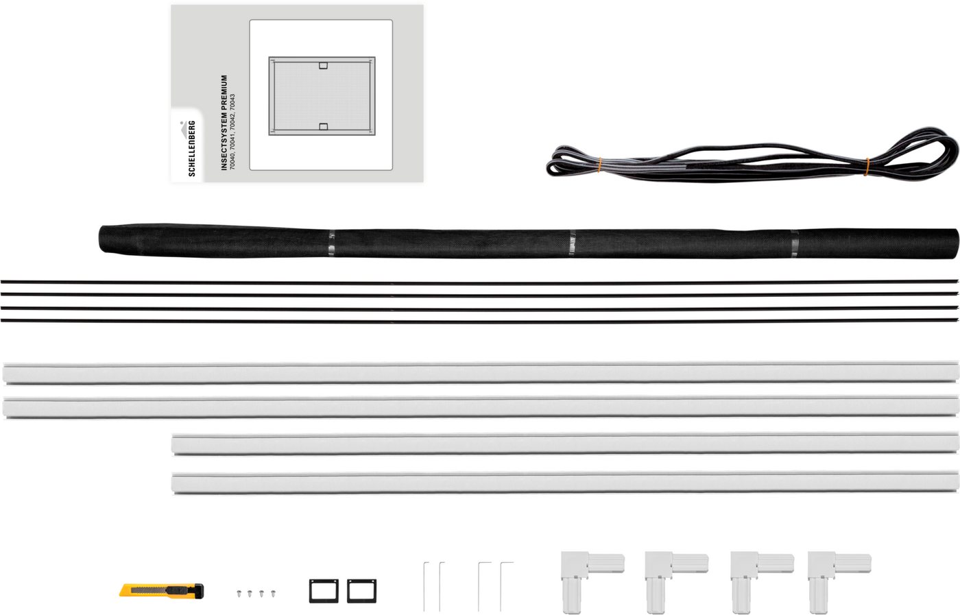 SCHELLENBERG Insektenschutz-Fensterrahmen Fliegengitter Fenster Premium, (Set, 1-St), mit Rahmen aus Aluminium in anthrazit und weiß, 100 x 120 cm – Bild 4 von 5