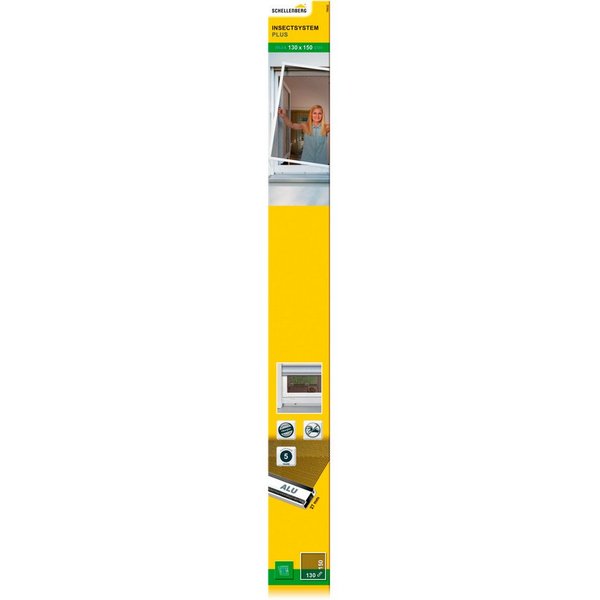 SCHELLENBERG Insektenschutz-Fensterrahmen Fliegengitter Fenster Plus, (Set, 1-St), aus Aluminium, 100 x 120 cm und 130 x 150 cm, anthrazit und weiß