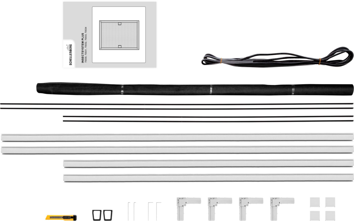 SCHELLENBERG Insektenschutz-Fensterrahmen Fliegengitter Fenster Plus, (Set, 1-St), aus Aluminium, 100 x 120 cm und 130 x 150 cm, anthrazit und weiß – Bild 3 von 5