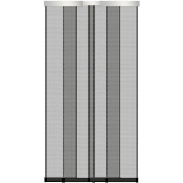 SCHELLENBERG Insektenschutz-Vorhang "Premium Teleskop", Fliegengitter für Balkontüren und Terrassentüren, 120 x 250 cm in anthrazit, ohne bohren