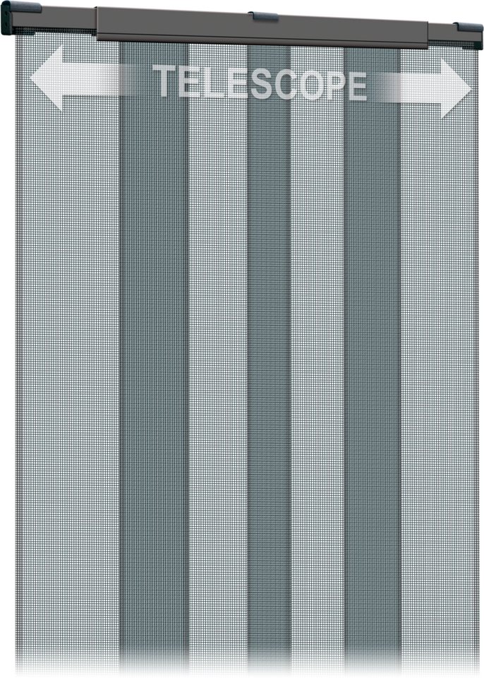 SCHELLENBERG Insektenschutz-Vorhang Telescope, Fliegengitter für Balkontüren und Terrassentüren, (Set, 1-St), 70 - 95 x 220 cm oder 105 - 130 x 220 cm, anthrazi – Bild 3 von 4