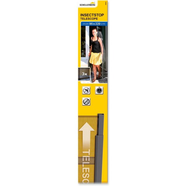 Polyester-Teleskopvorhang 95x220cm anthrazit