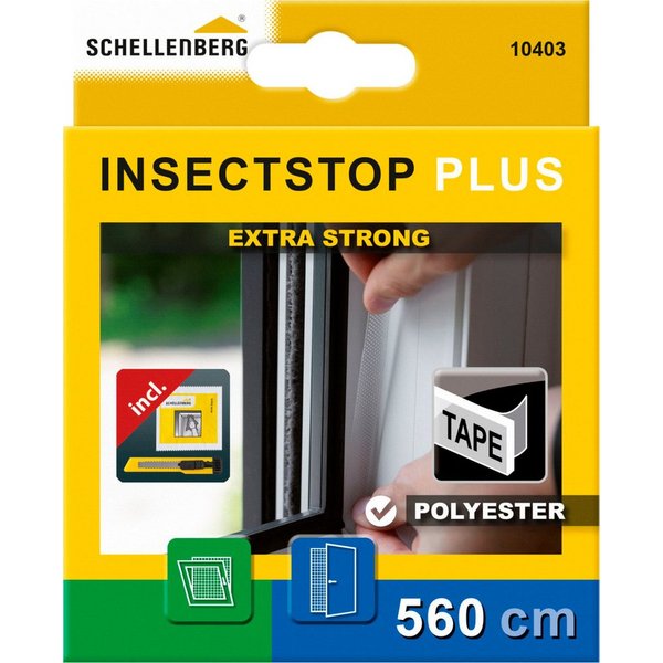 SCHELLENBERG Klett-Klebeband Insektenschutzzubehör, Befestigungsband für Polyester-Fliegengitter (Set, 1-St) inkl. Montagezubehör, 5,6 m, in unterschiedlichen S
