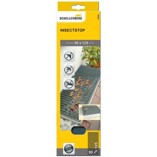 SCHELLENBERG Lichtschachtabdeckung aus Fiberglasgewebe inkl. Befestigungsmaterial, ohne Rahmen, (Set, 1-St), Lichtschacht zur Kellerschachtabdeckung, 50 x 125 c