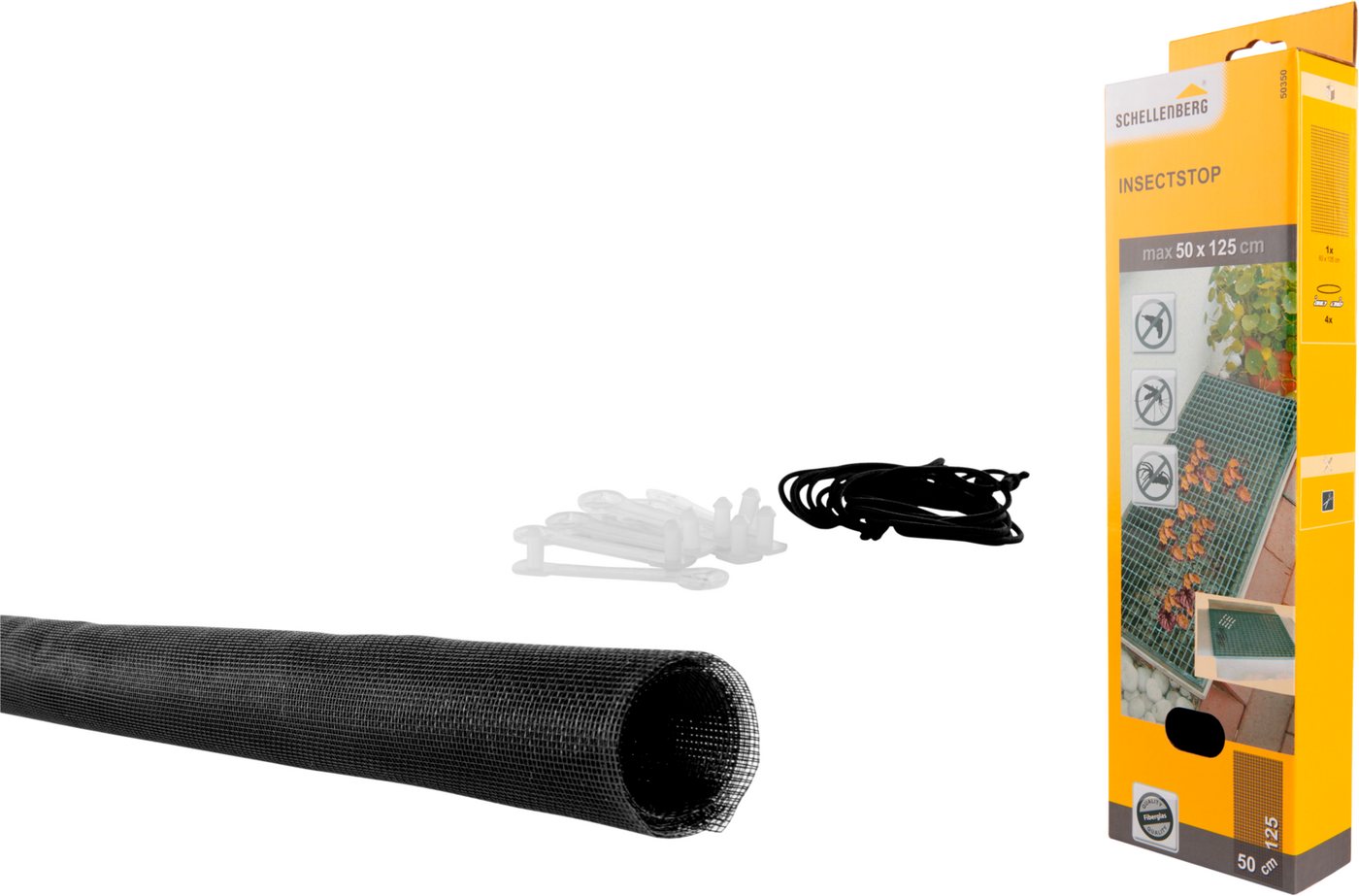 SCHELLENBERG Lichtschachtabdeckung aus Fiberglasgewebe inkl. Befestigungsmaterial, ohne Rahmen, (Set, 1-St), Lichtschacht zur Kellerschachtabdeckung, 50 x 125 c – Bild 2 von 5