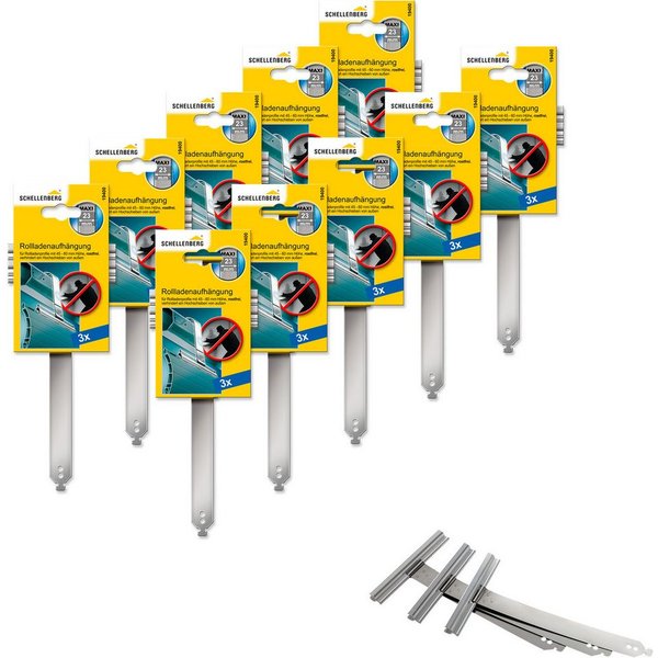 SCHELLENBERG Rollladenaufhängung Mini oder Maxi, aus Edelstahl, (Set, 10-St), für Ø 40 oder 60 mm Stahlrohrwellen