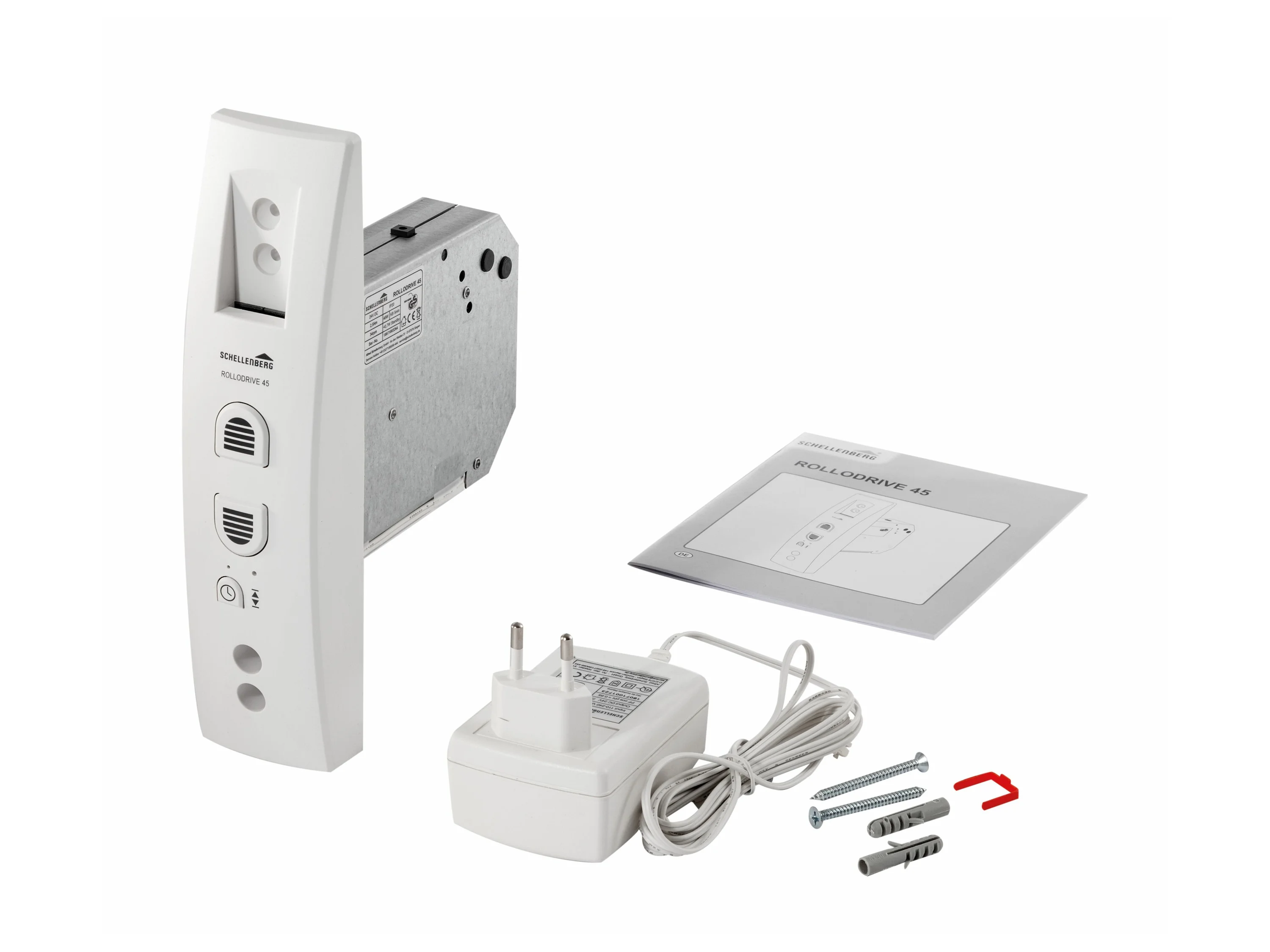 SCHELLENBERG Rollladengurt-Antrieb Unterputz, elektrischer Gurtwickler RolloDrive 45, Lochabstand 135 oder 165 mm, 1-tlg., bis 4 m² Fläche und 12 kg Zugkraft, R – Bild 4 von 4