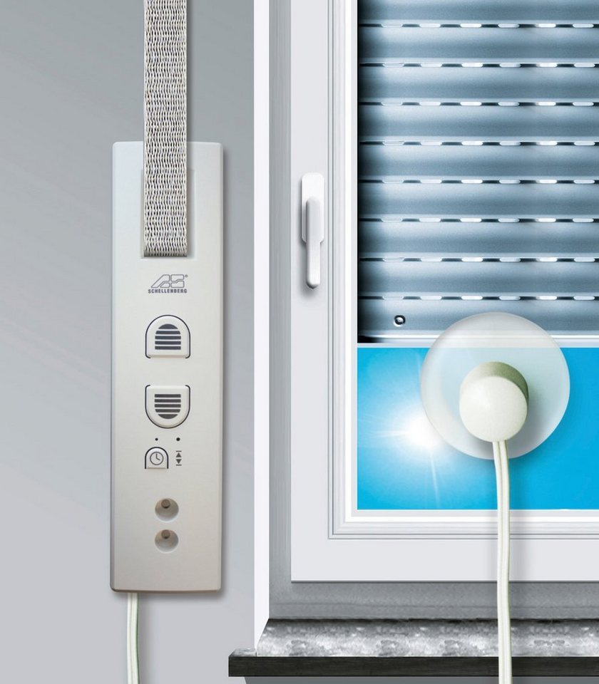 SCHELLENBERG Sensor für elektrische Gurtwickler RolloDrive 35 und 45, Sonnensensor, Kabellänge 1,5 m, weiß – Bild 3 von 3
