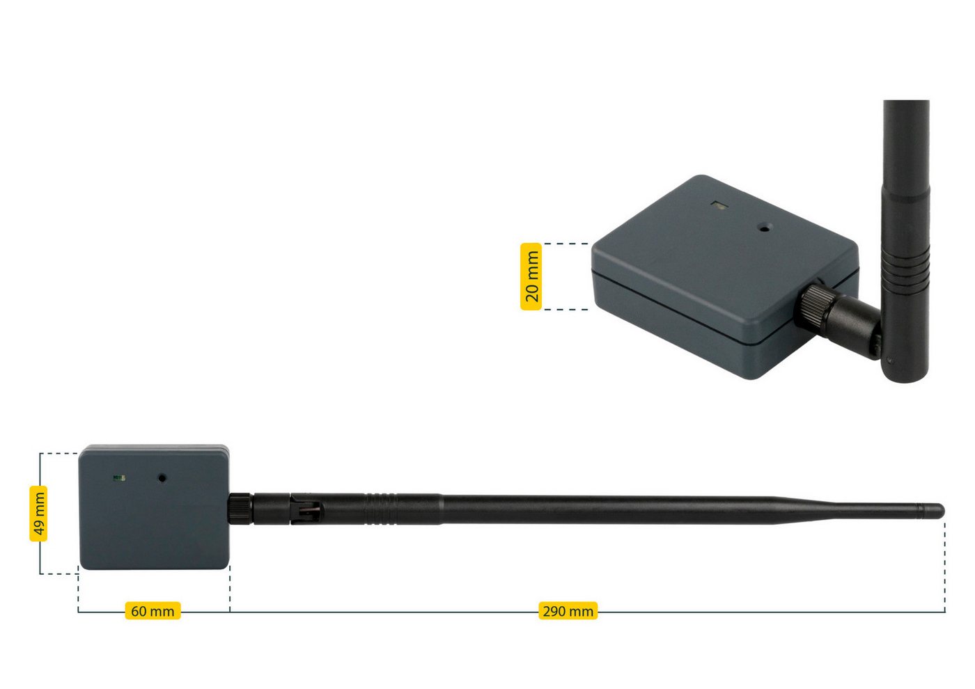 SCHELLENBERG Tor-Funksteuerung "Powerlift", Smartphone-Garagentoröffner, für Torantrieb, Garagentorantrieb, Funk-Verschlüsselung, mit LED & USB Kabel, max. 15 m – Bild 3 von 5