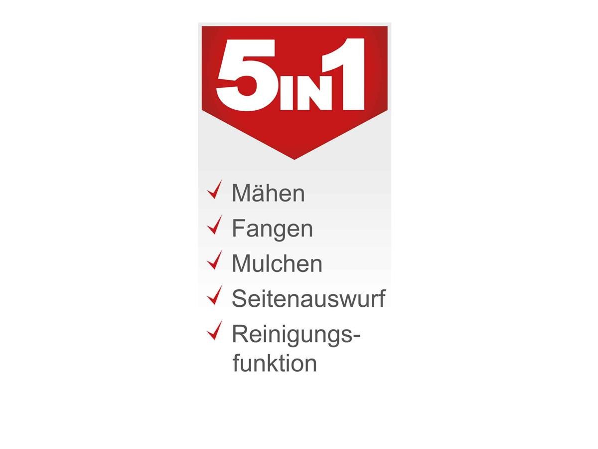 Scheppach Benzinrasenmäher MP150-46, 46 cm Schnittbreite, (Set), 150 cm³, 3,5 PS Motorleistung, inkl. 0,6 L Ölflasche – Bild 2 von 5
