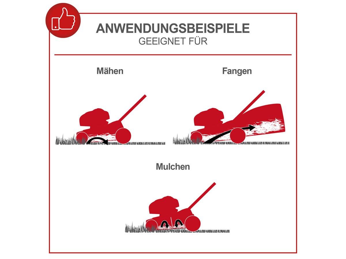 Scheppach Benzinrasenmäher MP150-46, 46 cm Schnittbreite, (Set), 150 cm³, 3,5 PS Motorleistung, inkl. 0,6 L Ölflasche – Bild 3 von 5