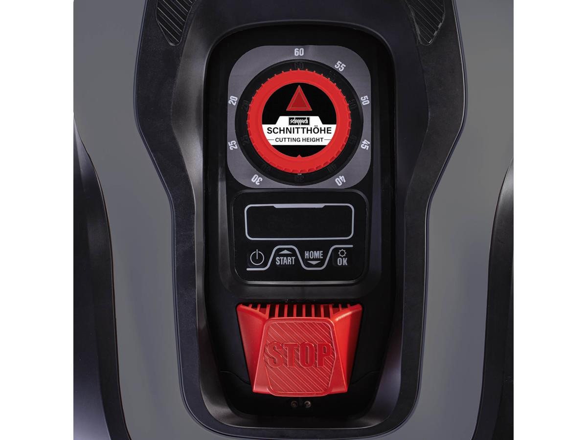 Scheppach Rasenmähroboter RLM500W, bis 500 m² Rasenfläche, (Set), inkl. 9x Mähmesser, Schnitthöhenverstellung 20–60 mm, Geräuscharm – Bild 3 von 5
